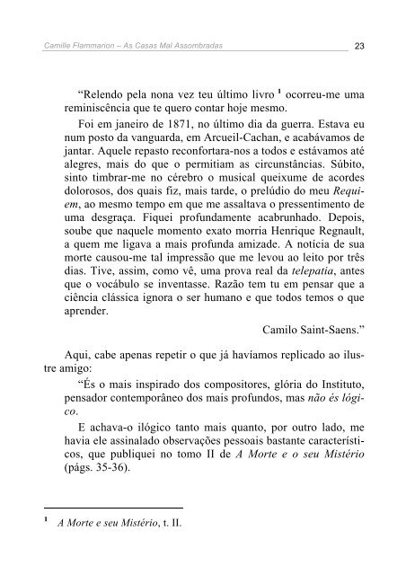 As casas mal assombradas - de Camille Flammarion - Limiar EspÃ­rita