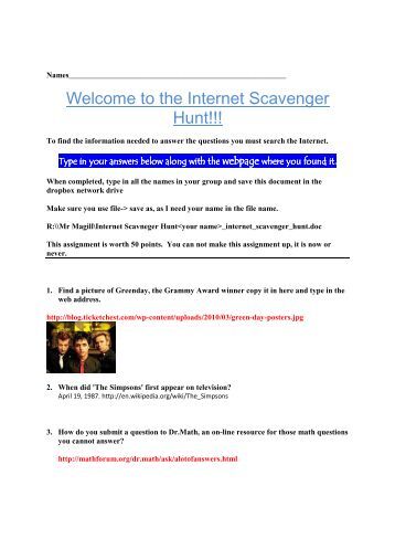 gen 200 scavenger hunt Design a qr code 'treasure hunt' to get students using their mobile devices to move and to learn. gen 200 scavenger hunt Design a qr code 'treasure hunt' to get students using their mobile devices to move and to learn.