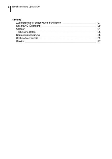 OptiMail 30 DEU / Betriebsanleitung - Francotyp Postalia