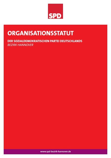 organisationsstatut - SPD-Bezirk Hannover