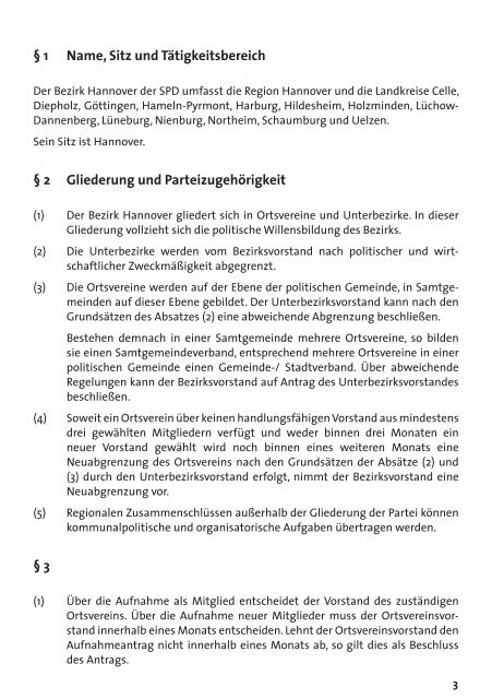 organisationsstatut - SPD-Bezirk Hannover