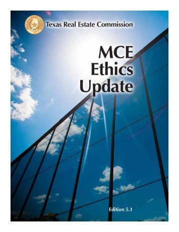 Ethics Student Course Manual - Texas Real Estate Commission