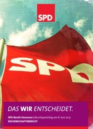 Rechenschaftsbericht - SPD-Bezirk Hannover