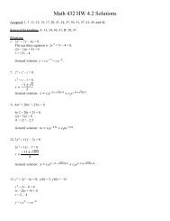 Math 432 HW 4.2 Solutions - Frostburg