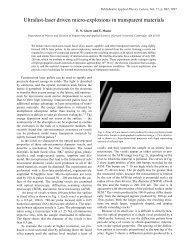 Ultrafast-laser driven micro-explosions in transparent materials