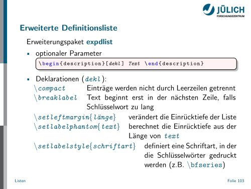 Latex - Presentation - STRV Erdwissenschaften