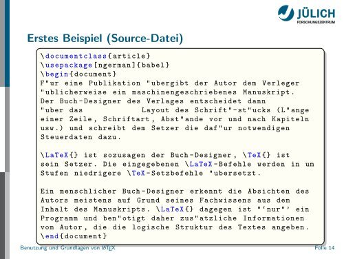 Latex - Presentation - STRV Erdwissenschaften