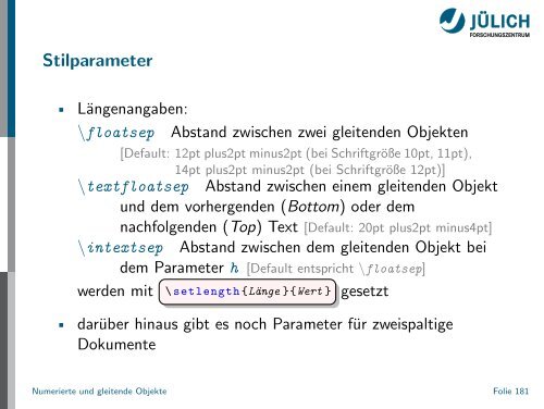 Latex - Presentation - STRV Erdwissenschaften