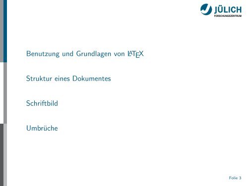 Latex - Presentation - STRV Erdwissenschaften