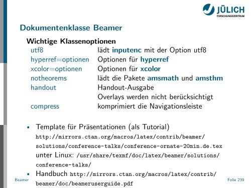 Latex - Presentation - STRV Erdwissenschaften