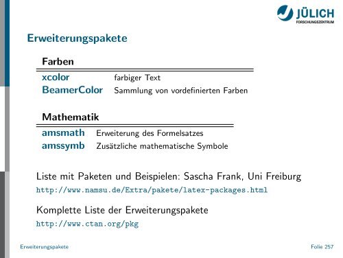 Latex - Presentation - STRV Erdwissenschaften