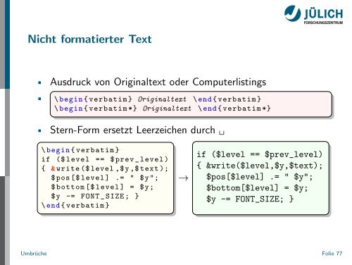 Latex - Presentation - STRV Erdwissenschaften