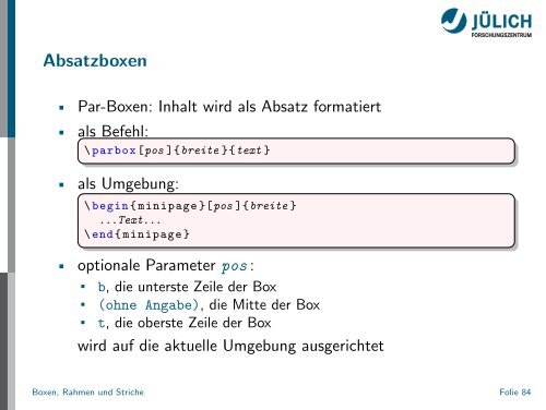 Latex - Presentation - STRV Erdwissenschaften