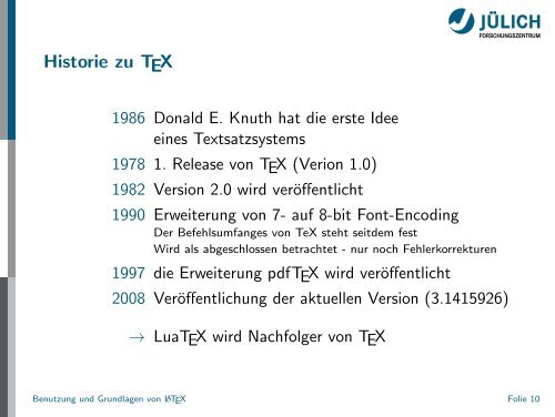 Latex - Presentation - STRV Erdwissenschaften