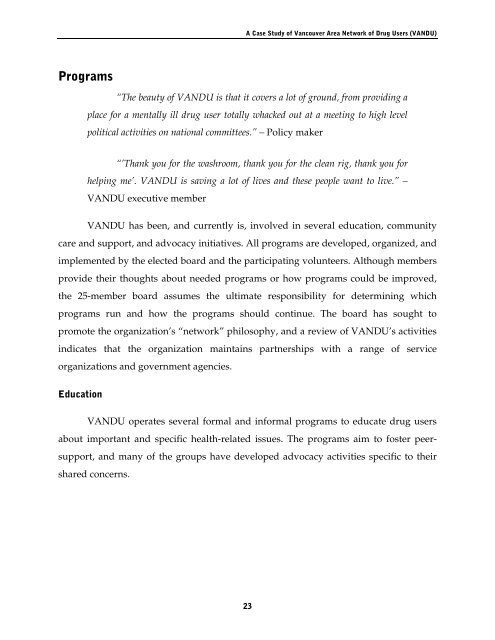 VANDU - Genesis, Evolun, Org Struct, Activities - 2001.pdf