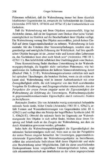 Naturen im Kopf. Aristoteles' Seelenlehre als ... - Philosophie