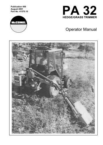 McConnel Power Arm 32 Operators Manual