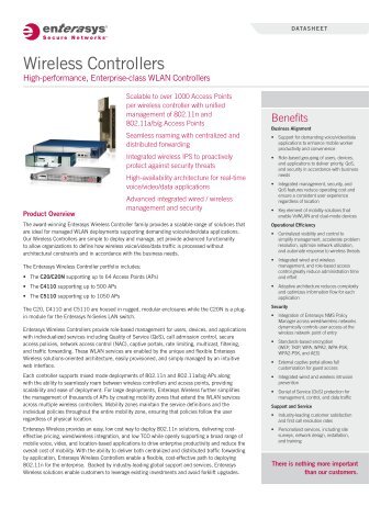 Enterasys Wireless Networking Part 2 - Starnet Data Design, Inc