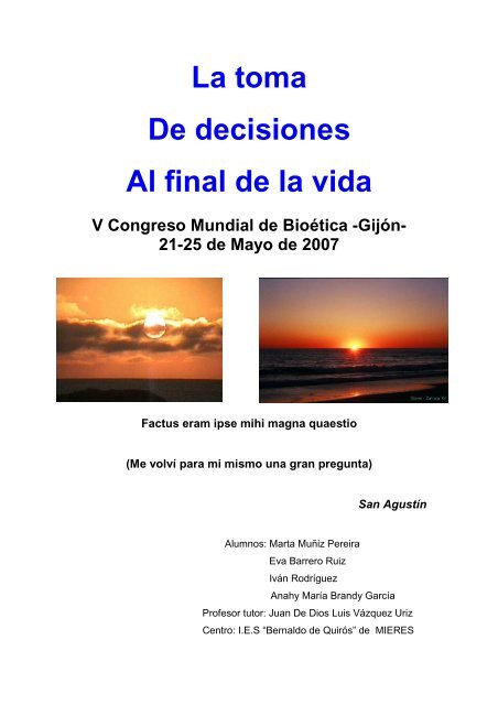 La toma De decisiones Al final de la vida - educastur.princast