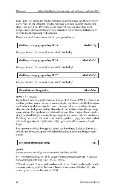 SAMU - Statistiska centralbyrÃ¥n