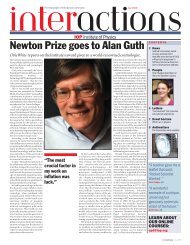 Newton Prize goes to Alan Guth - Institute of Physics