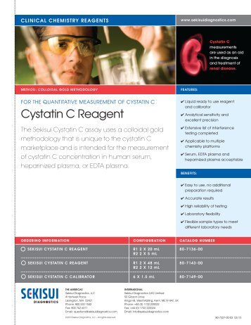 Cystatin C Reagent - Sekisui Diagnostics
