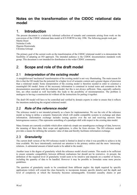 pdf file - The CIDOC CRM