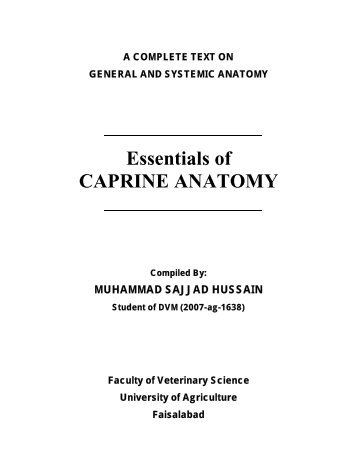 Essentials of CAPRINE ANATOMY - UMK CARNIVORES 3