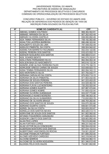 pedidos de isenÃ§Ã£o da taxa de inscriÃ§Ã£o deferidos - Universidade ...