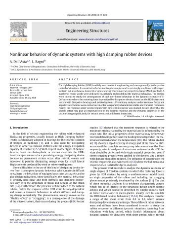 Engineering Structures Nonlinear behavior of dynamic ... - ReLUIS