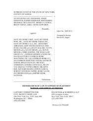 September 14, 2011 Memo of Law in Support of Plaintiffs