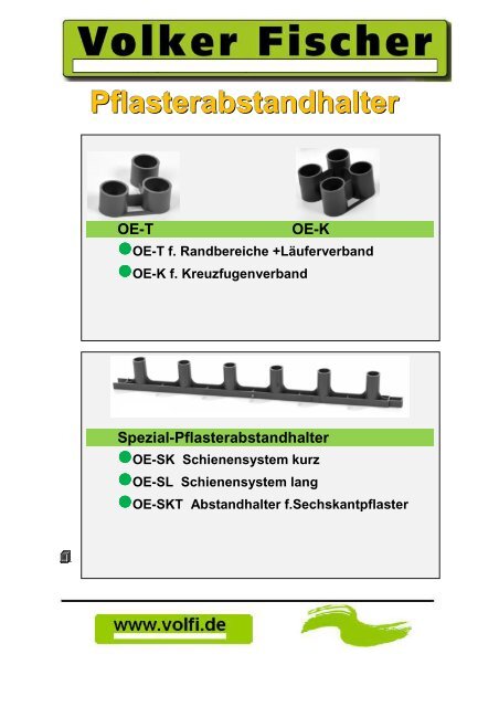 Ãbersicht unserer Pflaster-Abstandhalter als PDF-Dokument ...