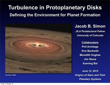 Turbulence in Protoplanetary Disks - McMaster Origins Institute