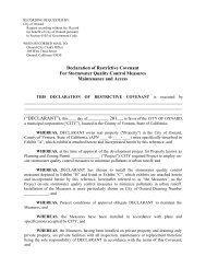 Declaration of Restrictive Covenant - Development Services - City of ...