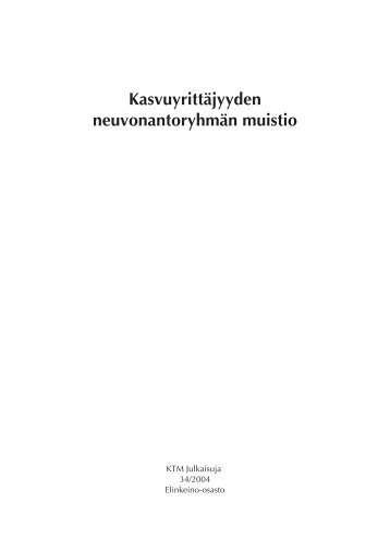 KasvuyrittÃ¤jyyden neuvonantoryhmÃ¤n muistio