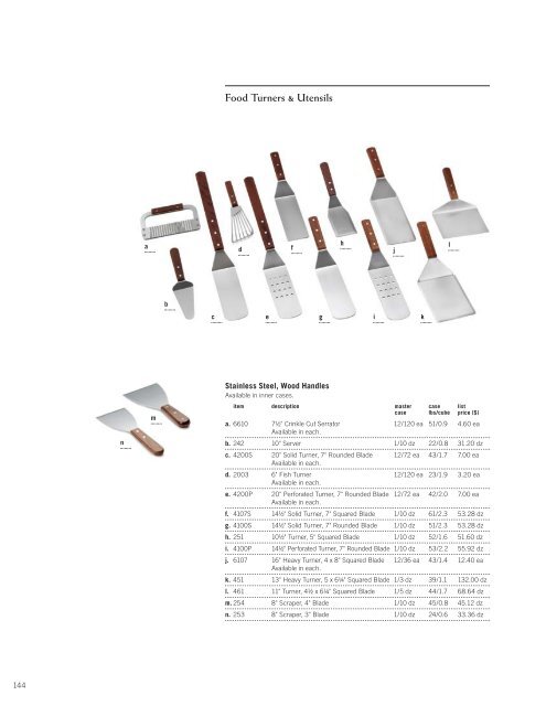 TableCraft Catalog