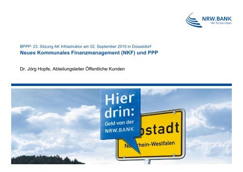 Neues Kommunales Finanzmanagement (NKF) und PPP - BPPP