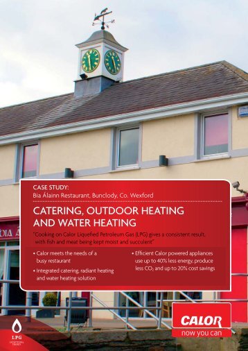 Catering, outdoor heating and water heating - Calor Gas