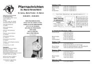 Pfarrnachrichten - Pfarrgemeinde St. Mariä Himmelfahrt