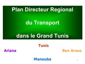 Plan Directeur RÃ©gional du Transport dans le Grand ... - Euromedina