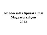 Az adócsalás típusai a mai Magyarországon 2012.