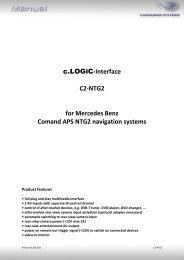 c.LOGiC-Interface C2-NTG2 for Mercedes Benz ... - vag navisystems