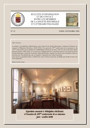 Bulletin version fr corrigÃ© - BibliothÃ¨que Polonaise Ã  Paris