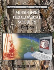 MGS Representatives - Mississippi Geological Society