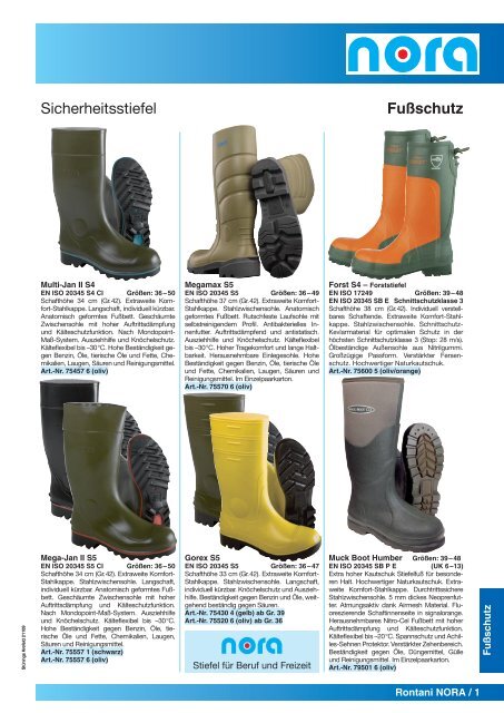 Fußschutz Sicherheitsstiefel