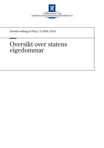 Oversikt over statens eigedommar - Regjeringen.no