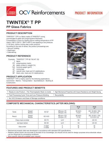 TWINTEX® T PP - OCV Reinforcements