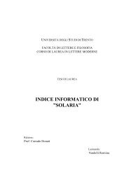 indice informatico di ”solaria” - Catalogo Informatico delle Riviste ...