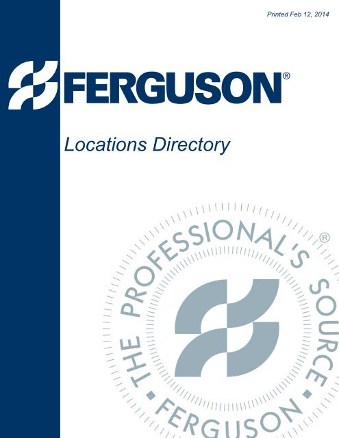 Locations Directory - Ferguson Enterprises, Inc.