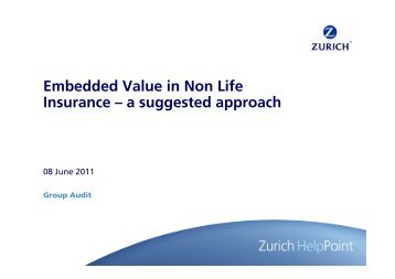 Embedded Value in Non Life Insurance â a suggested approach